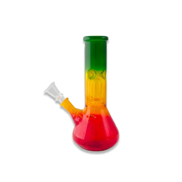 bong con percolator de cristal tricolor