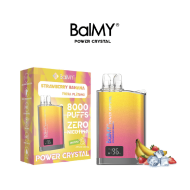 Pod/Vaper desechable BalMY Crystal Power ZERO nicotina 8000- Fresa banana