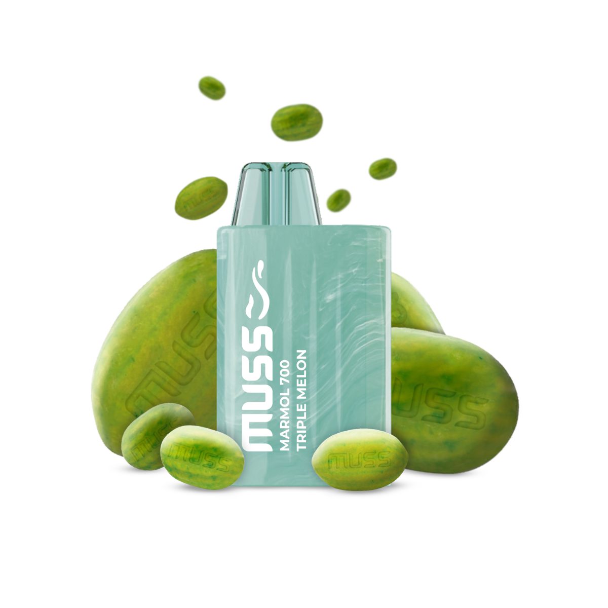 Vaper desechable MUSS Marmol 700 con nicotina 20mg/ml - Triple Melon
